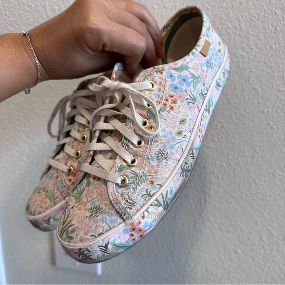 *SOLD* Keds x Rifle Paper Co. Kickstart Meadow Print Lace Up Sneaker Size 7.5 - Picture 8 of 15